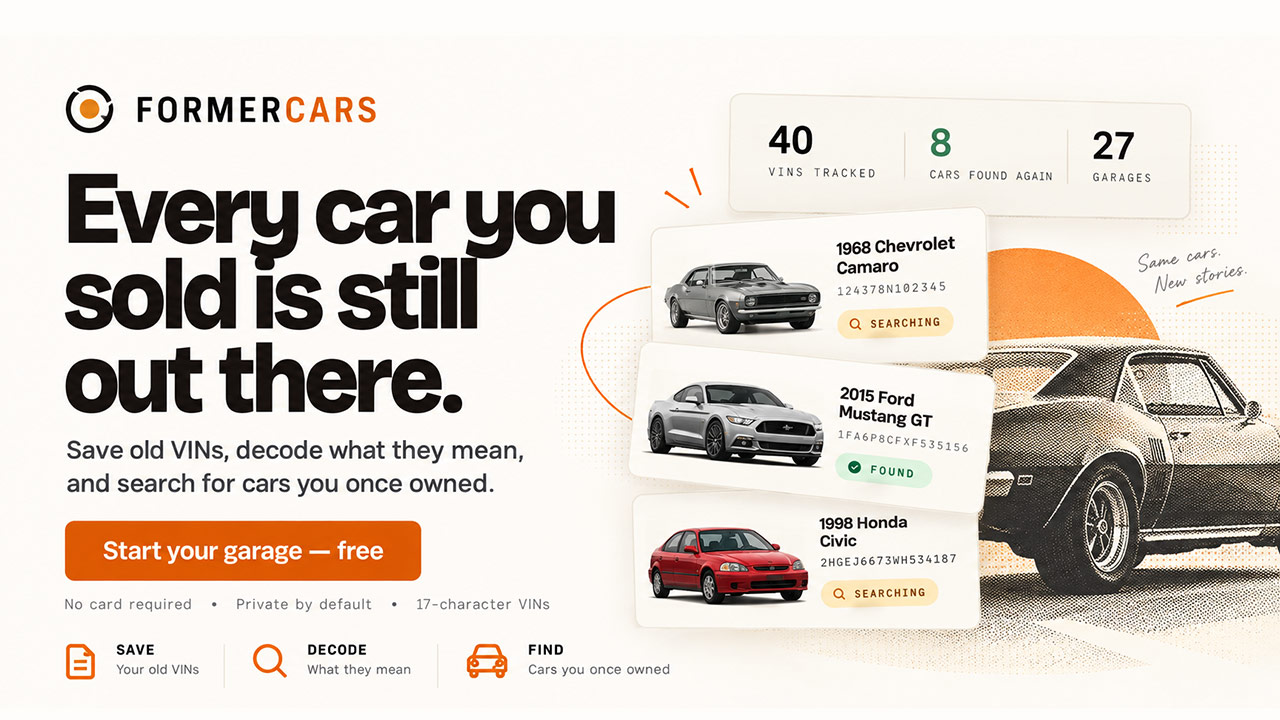 FormerCars — Every car you sold is still out there